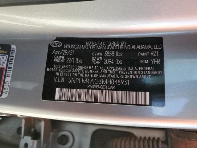 2021 HYUNDAI ELANTRA SEL 13
