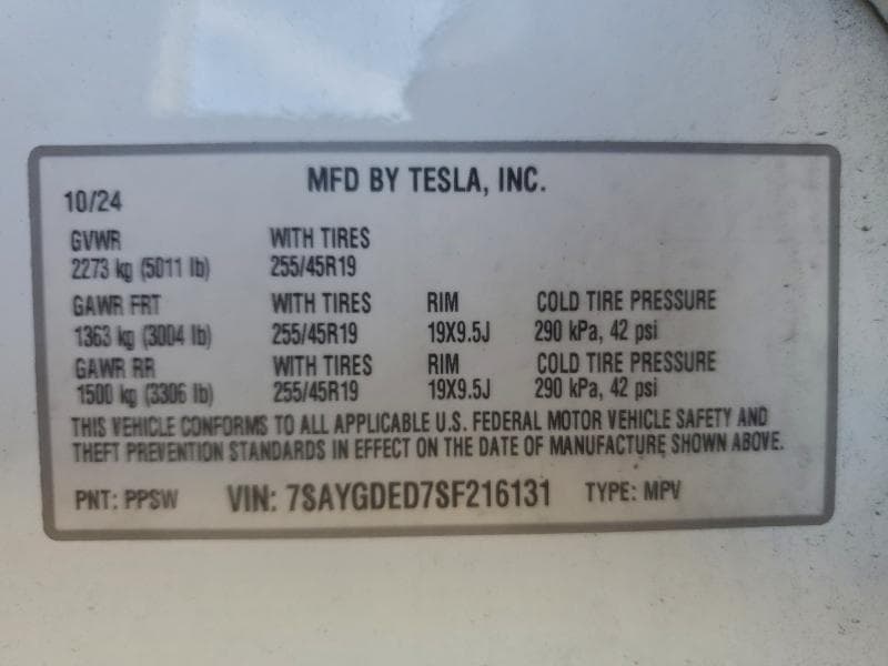 2025 TESLA MODEL Y 12