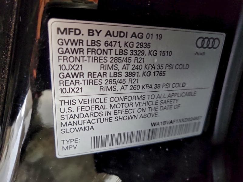 2019 AUDI Q8 PREMIUM PLUS 12