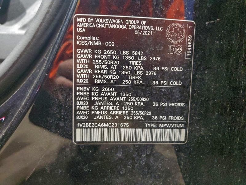 2021 VOLKSWAGEN ATLAS CROSS SPORT SEL 14