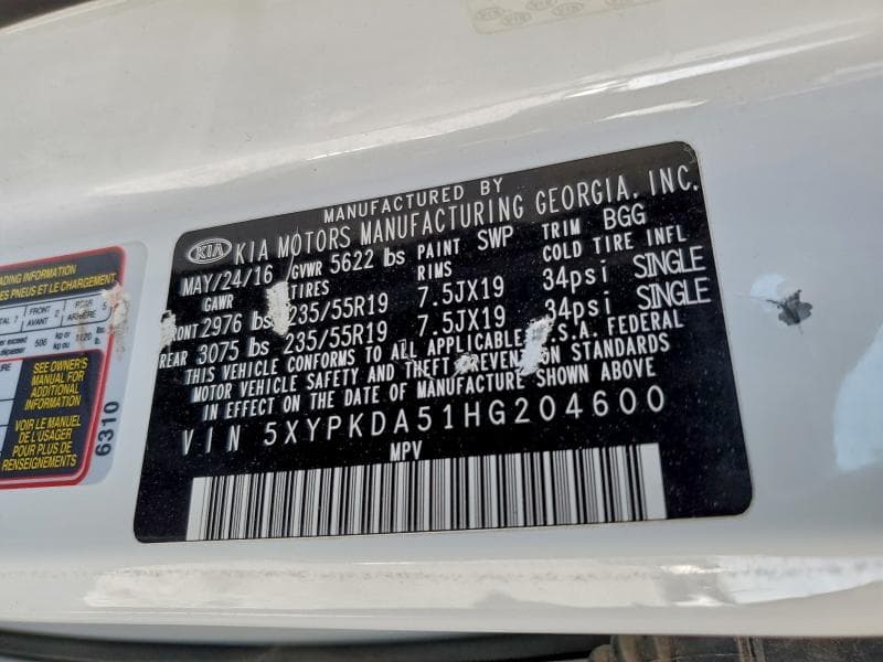 2017 KIA SORENTO SX 13