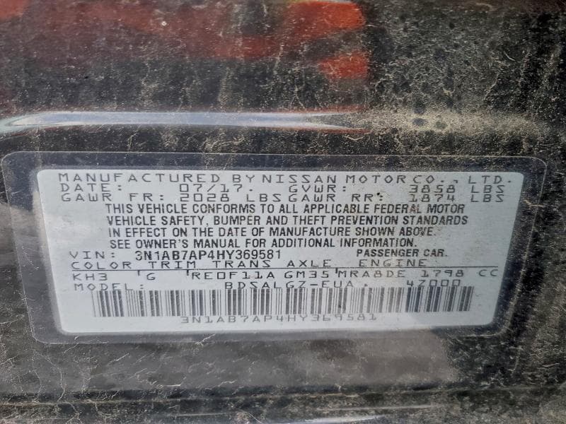 2017 NISSAN SENTRA 12