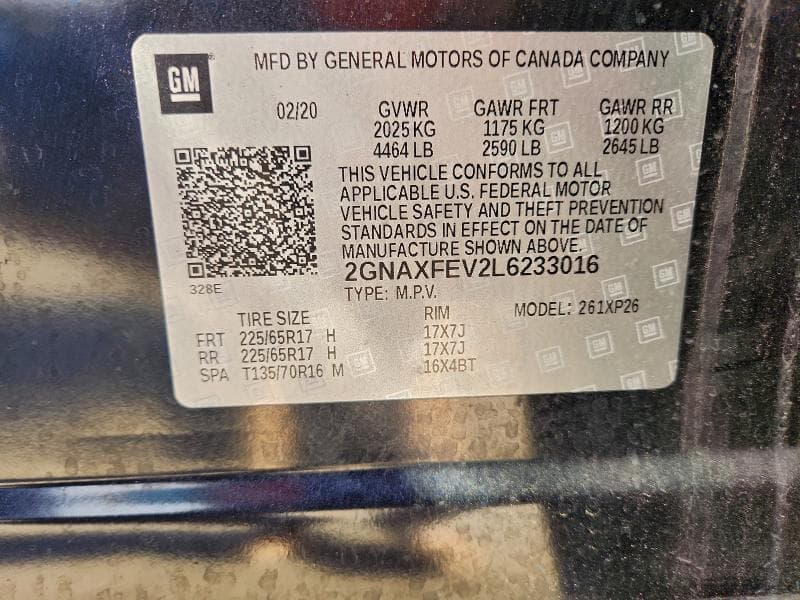2020 CHEVROLET EQUINOX 13