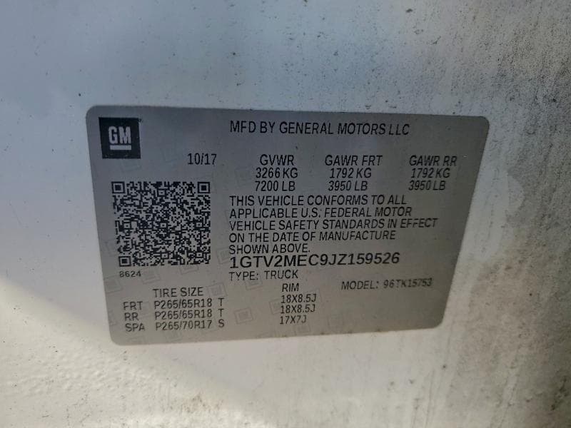 2018 GMC SIERRA K1500 SLE 12