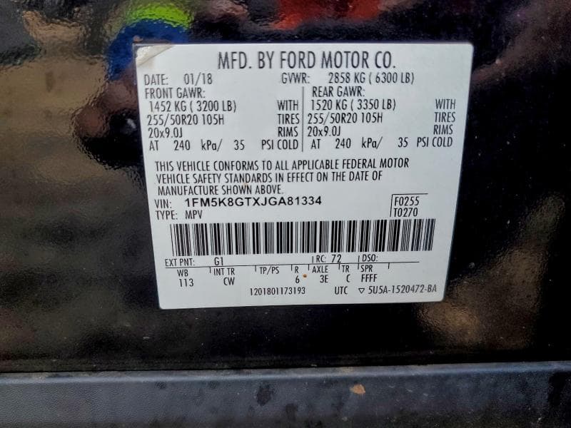 2018 FORD EXPLORER SPORT 13