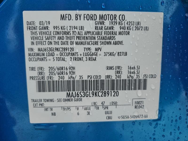 2019 FORD ECOSPORT SE 14