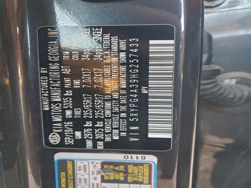2017 KIA SORENTO LX 13