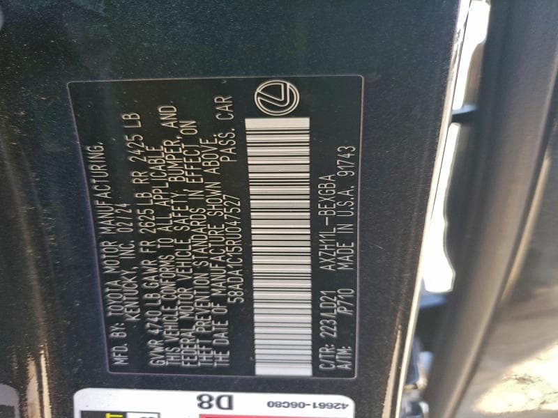 2024 LEXUS ES300H 12