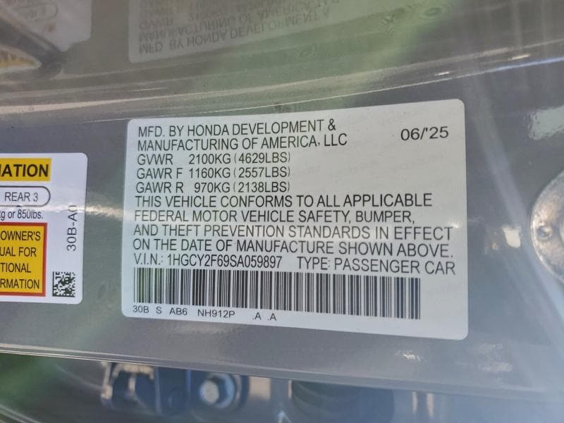 2025 HONDA ACCORD HYBRID EXL 12