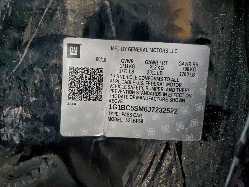 2018 CHEVROLET CRUZE LS 12