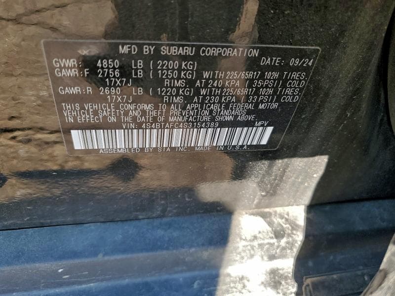 2025 SUBARU OUTBACK PREMIUM 12