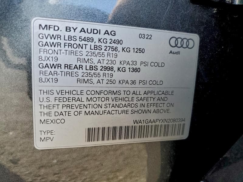 2022 AUDI Q5 PREMIUM 45 13