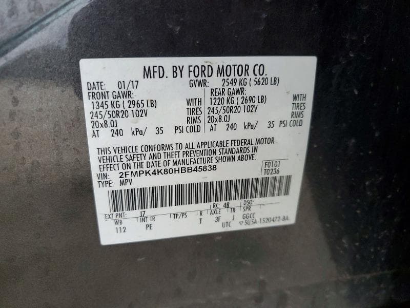 2017 FORD EDGE TITANIUM 13