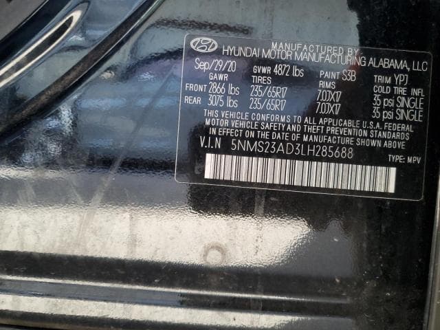 2020 HYUNDAI SANTA FE SE SE 13