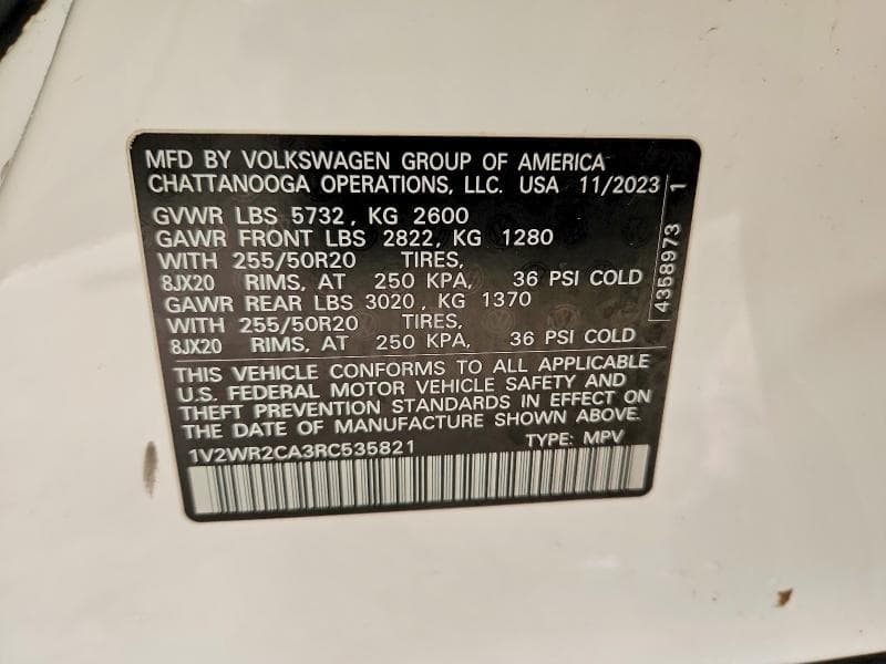2024 VOLKSWAGEN ATLAS SE 13