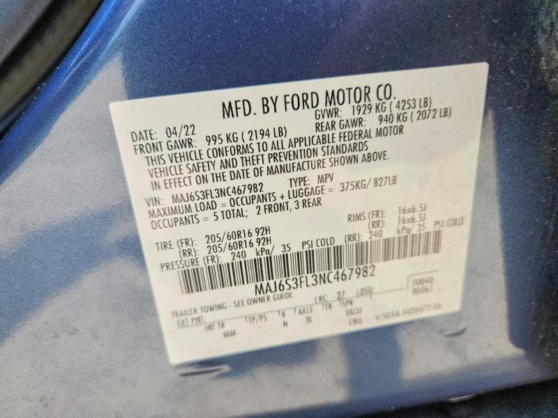 2022 FORD ECOSPORT S S 13
