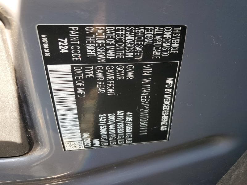 2021 MERCEDES-BENZ SPRINTER 2500 13