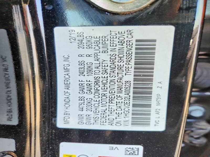 2020 HONDA ACCORD SPORT 12