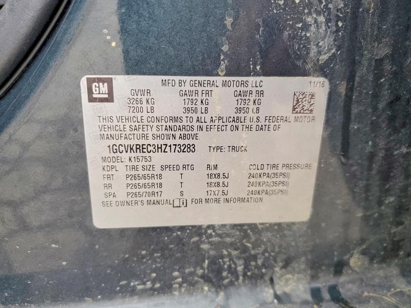 2017 CHEVROLET SILVERADO K1500 LT 13