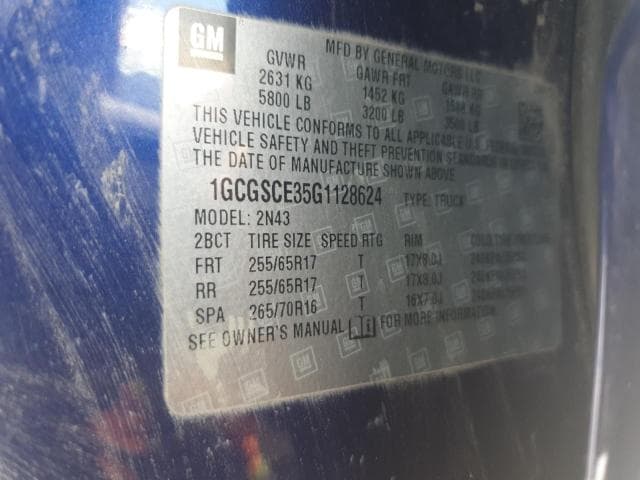 2016 CHEVROLET COLORADO LT LT 12