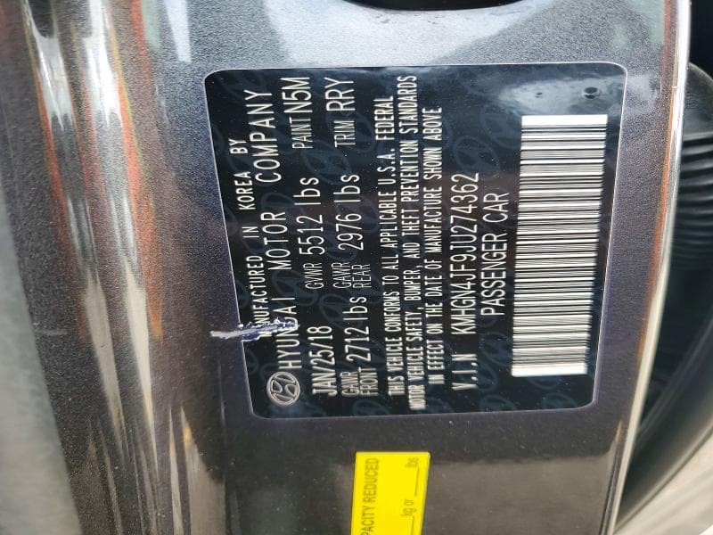 2018 GENESIS G80 5.0 ULTIMATE 5.0 ULTIMATE 12