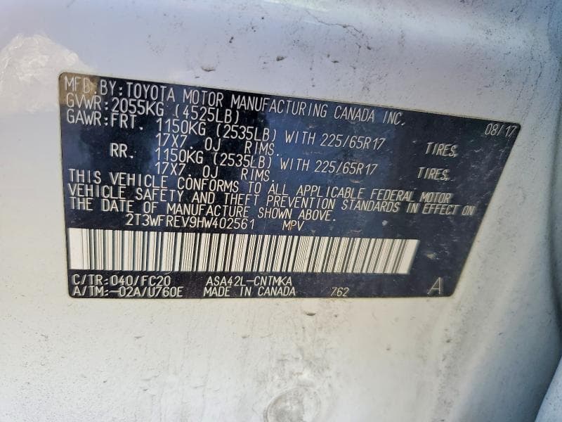 2017 TOYOTA RAV4 XLE XLE 14