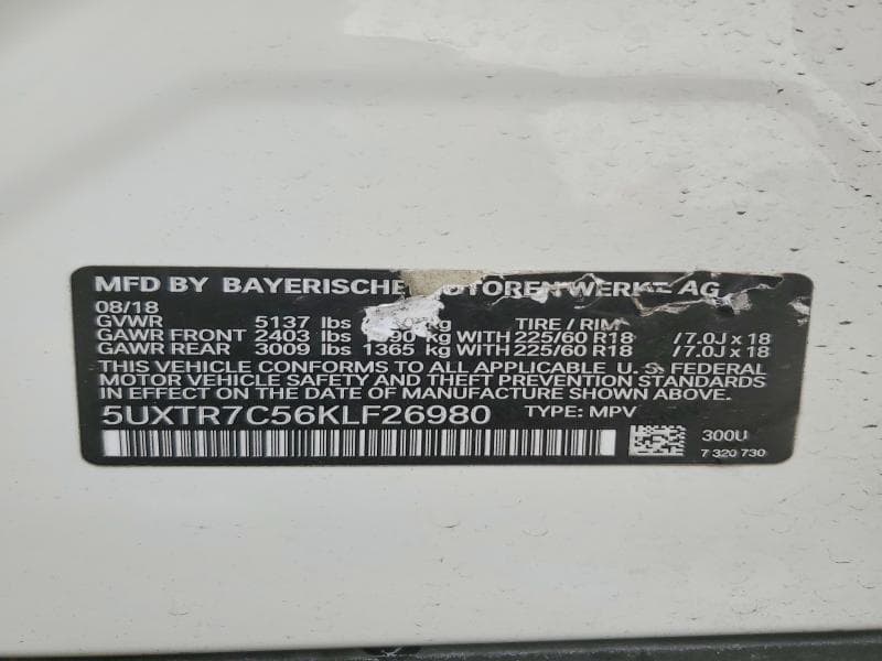 2019 BMW X3 SDRIVE30I 13