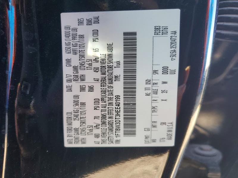 2017 FORD F350 SUPER DUTY 14