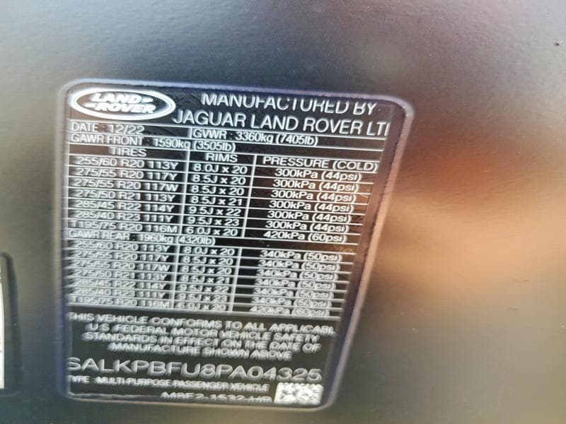 2023 LAND ROVER RANGE ROVER SE SE 13