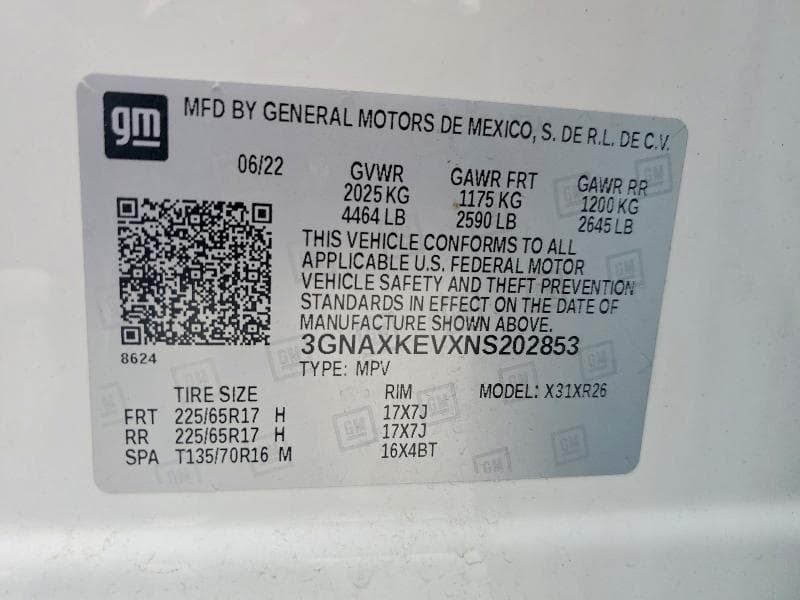 2022 CHEVROLET EQUINOX LT 14
