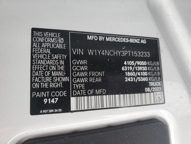 2023 MERCEDES-BENZ SPRINTER 2500 2500 12