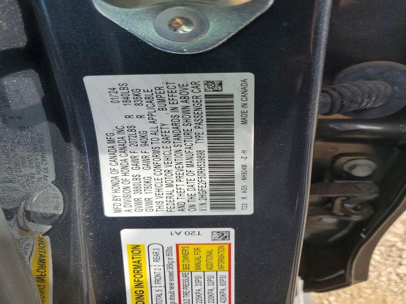 2024 HONDA CIVIC SPORT SPORT 12