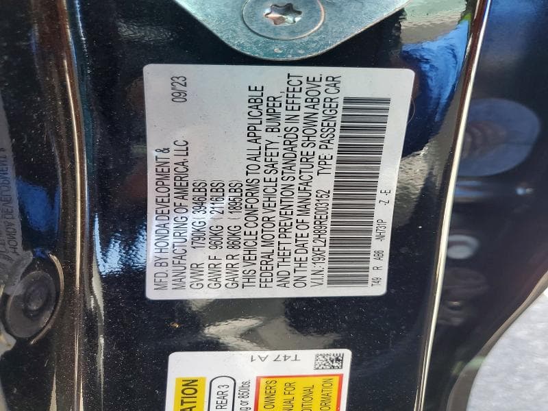 2024 HONDA CIVIC SPORT SPORT 12