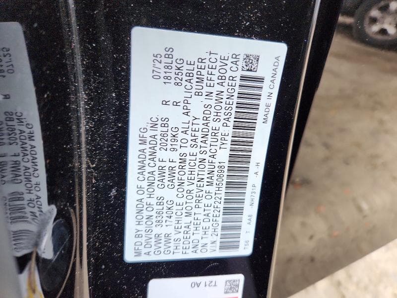 2026 HONDA CIVIC LX LX 12