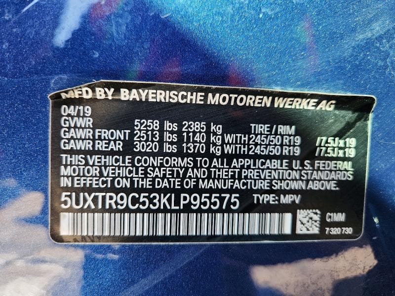 2019 BMW X3 XDRIVE30I 14
