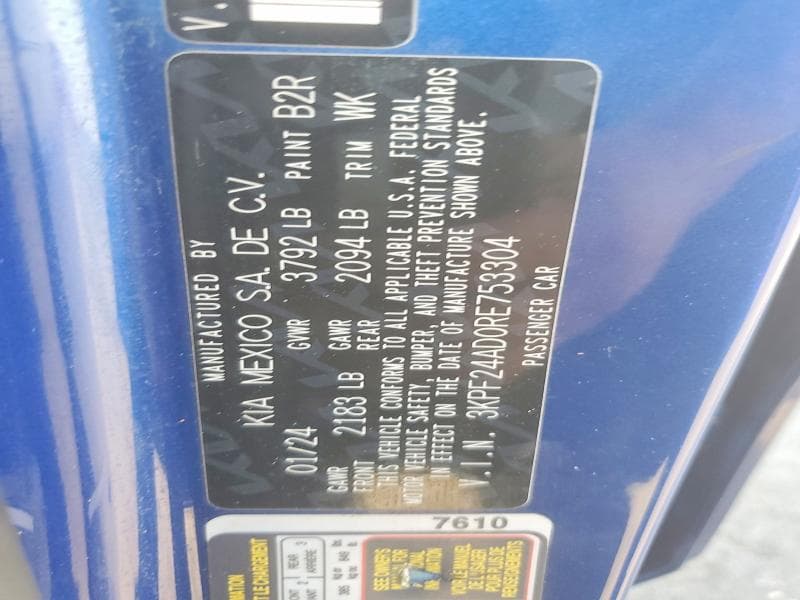 2024 KIA FORTE LXS 12