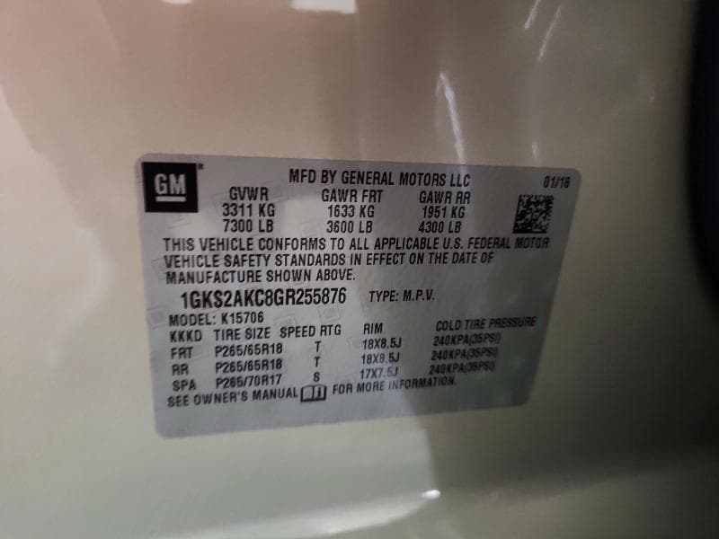 2016 GMC YUKON SLE 13