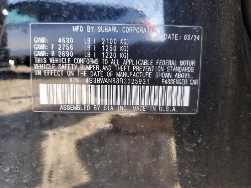 2024 SUBARU LEGACY LIMITED LIMITED 13