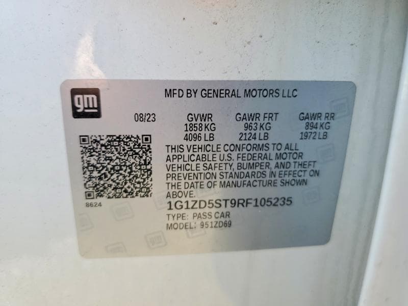2024 CHEVROLET MALIBU LT 12