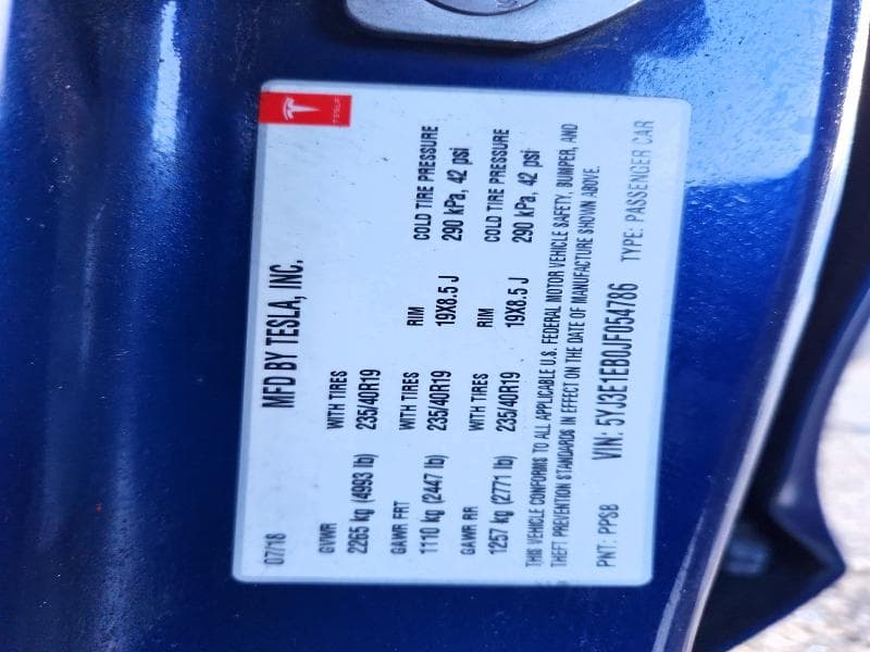 2018 TESLA MODEL 3 12