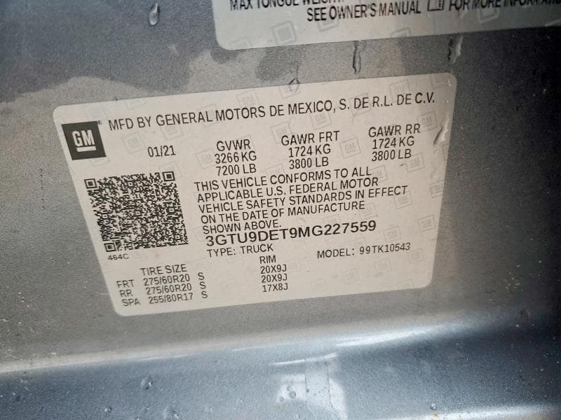 2021 GMC SIERRA K1500 SLT K1500 SLT 13