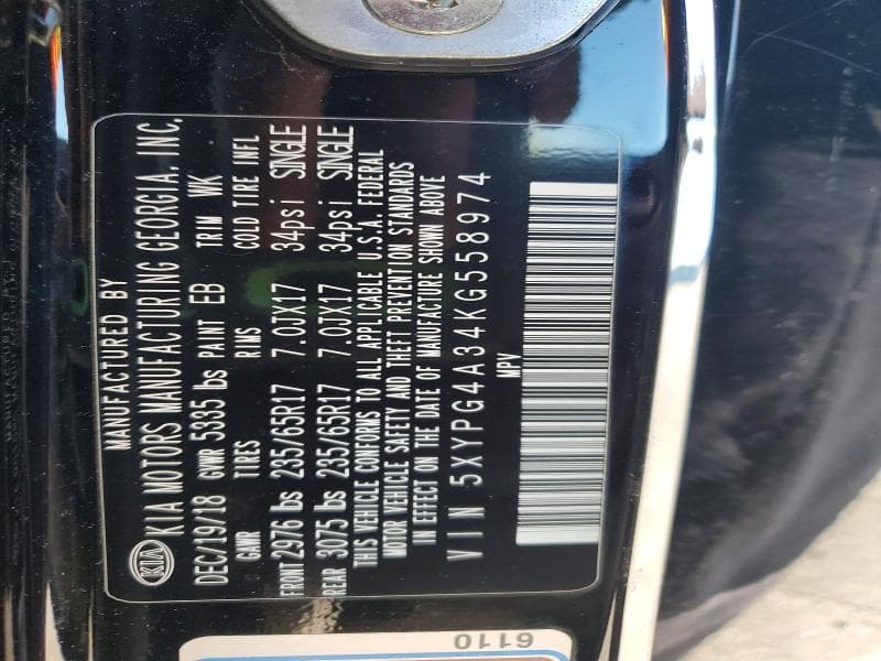 2019 KIA SORENTO LX 13
