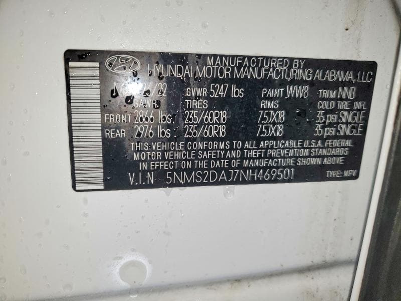 2022 HYUNDAI SANTA FE SEL SEL 14