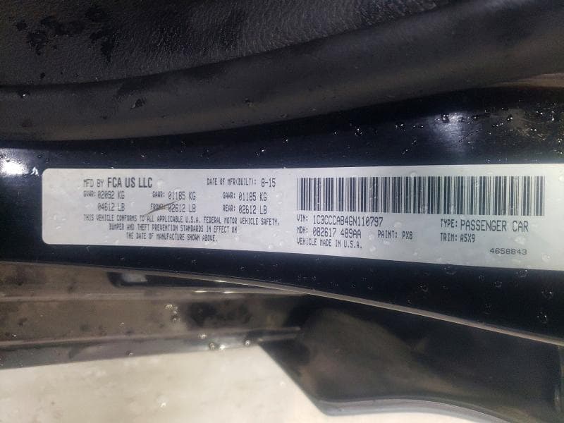 2016 CHRYSLER 200 LIMITED 12