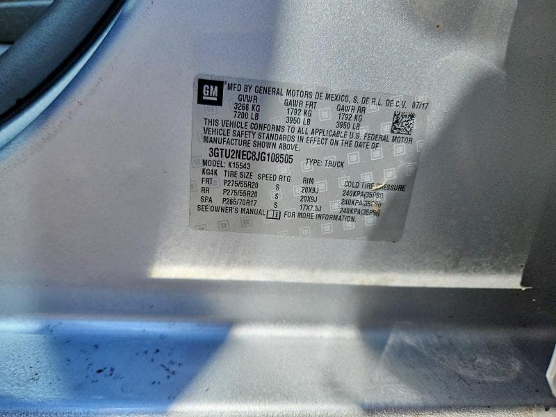 2018 GMC SIERRA K1500 SLT K1500 SLT 12