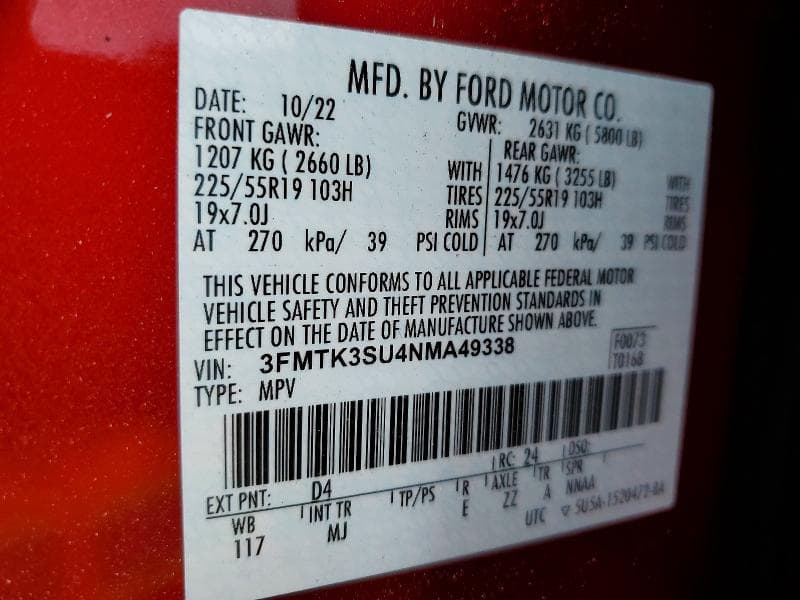 2022 FORD MUSTANG MACH-E PREMIUM 14