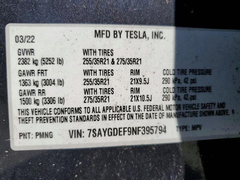 2022 TESLA MODEL Y 13