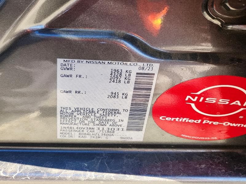 2024 NISSAN ALTIMA 2.5 SV 13