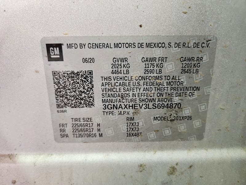 2020 CHEVROLET EQUINOX LS 13