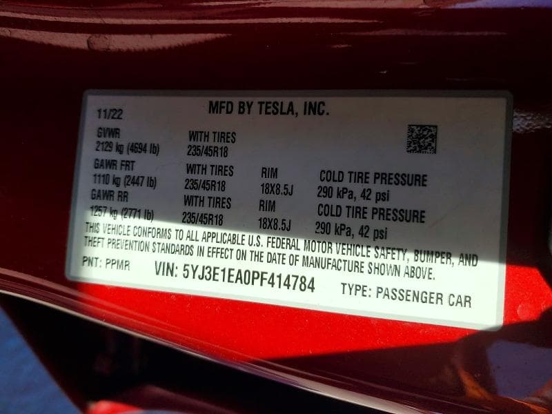 2023 TESLA MODEL 3 12